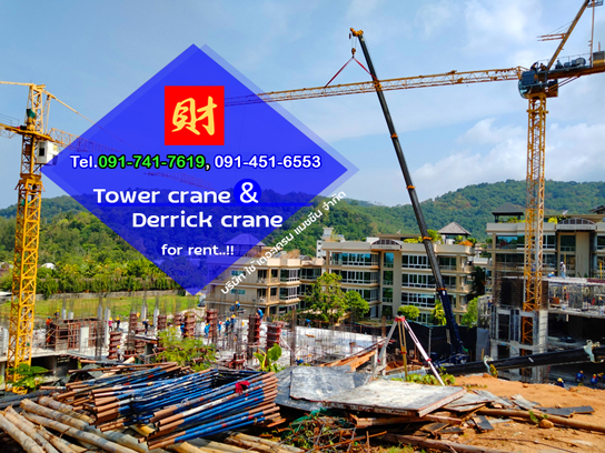 Hammerhead tower crane for rent Chonburi